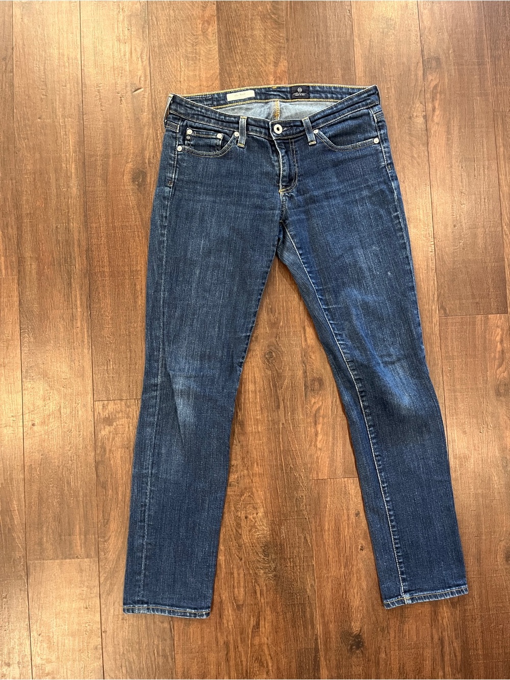 AG Adriano Goldschmied The Stilt Cigarette Leg Skinny Jeans 27R Dark Wash